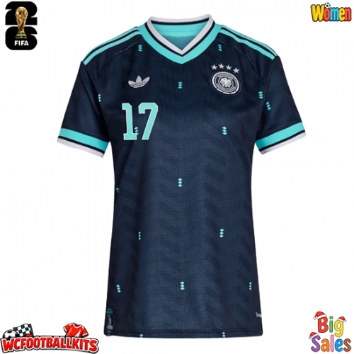 Germany Florian Wirtz #17 Replica Away Stadium Shirt for Women World Cup 2026 Short Sleeve